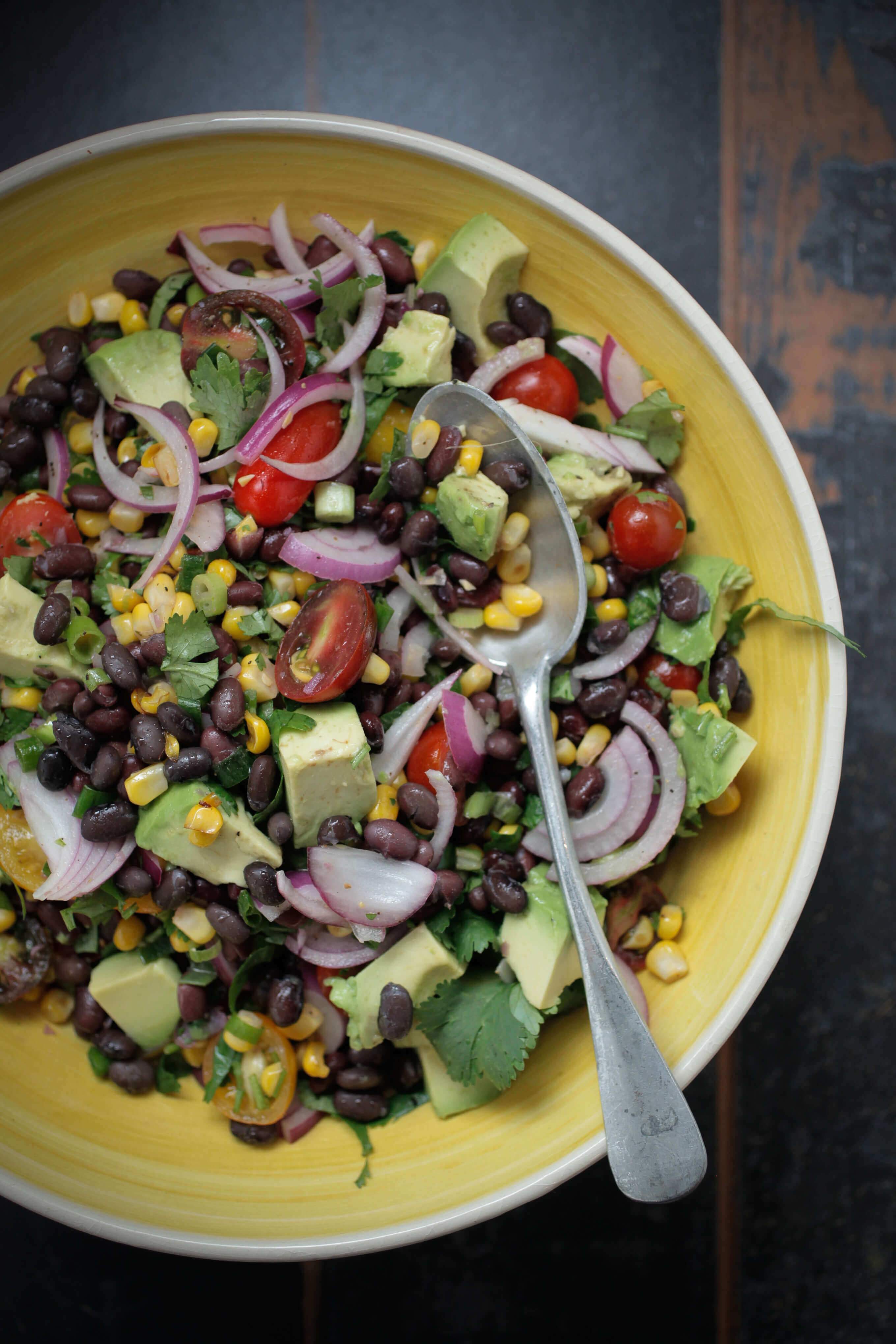 Easy Black Bean and Sweetcorn Salad Recipe – The Healthy Chef