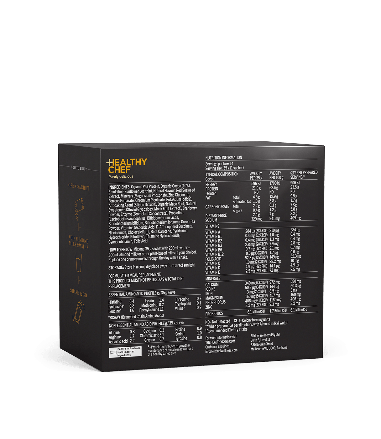 Body Shaping Shake Cocoa Supplement Powders The Healthy Chef