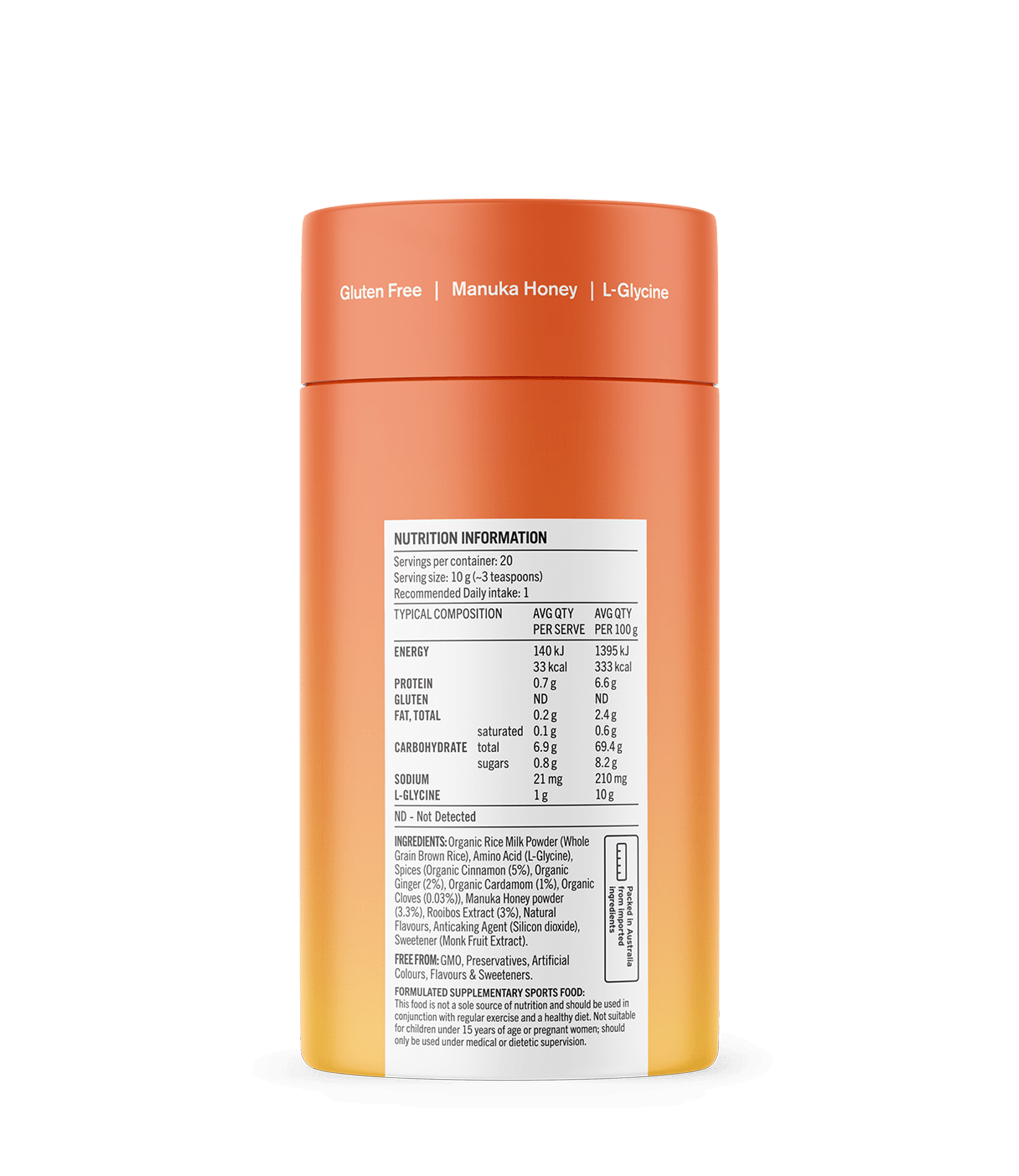 Chai Latte - 200g Functional Drinks & Broths The Healthy Chef