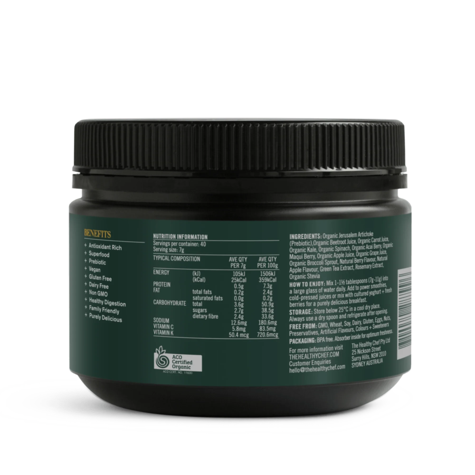 Organic Superfood - 280g Supplement Powders The Healthy Chef