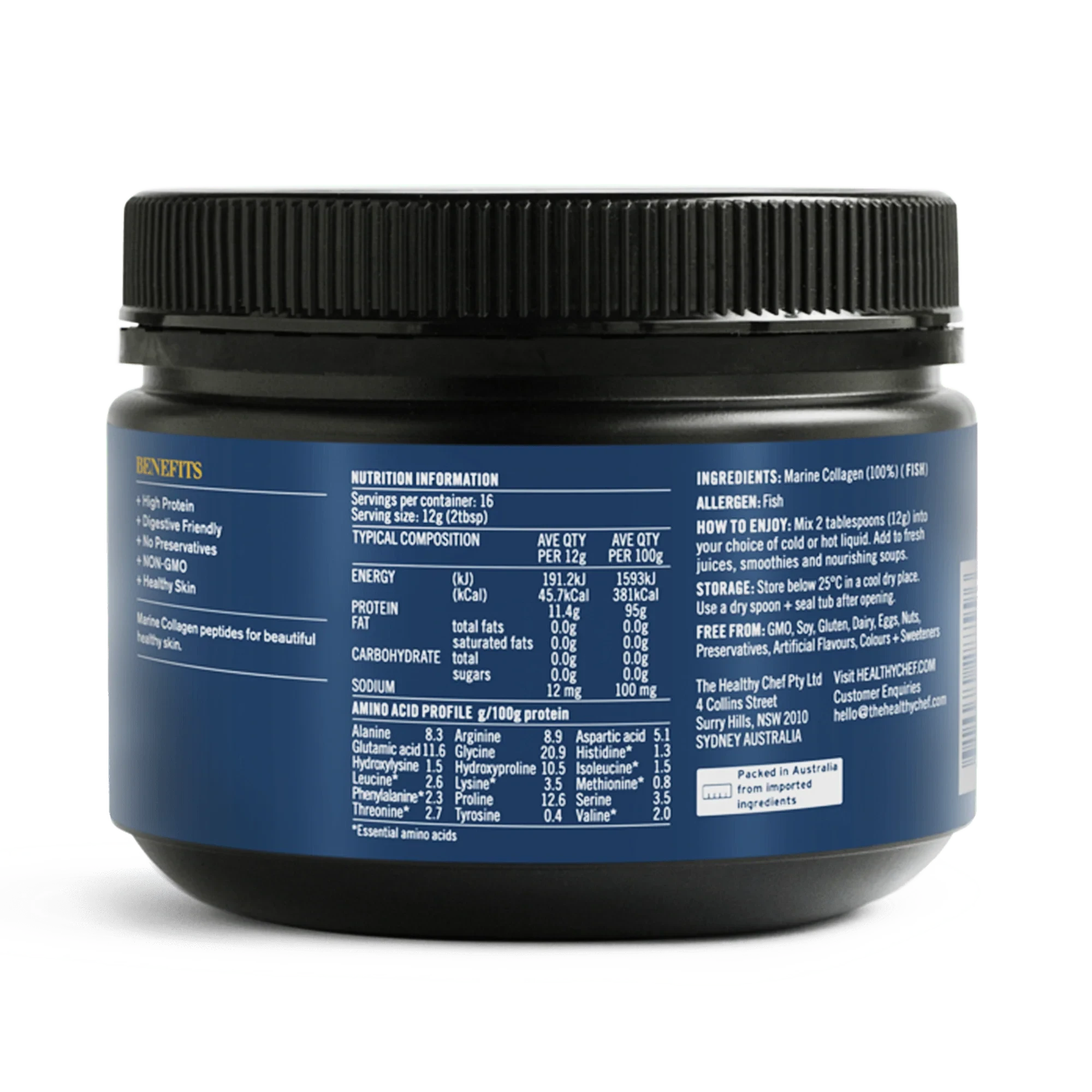 Marine Collagen - 200g Supplement Powders The Healthy Chef