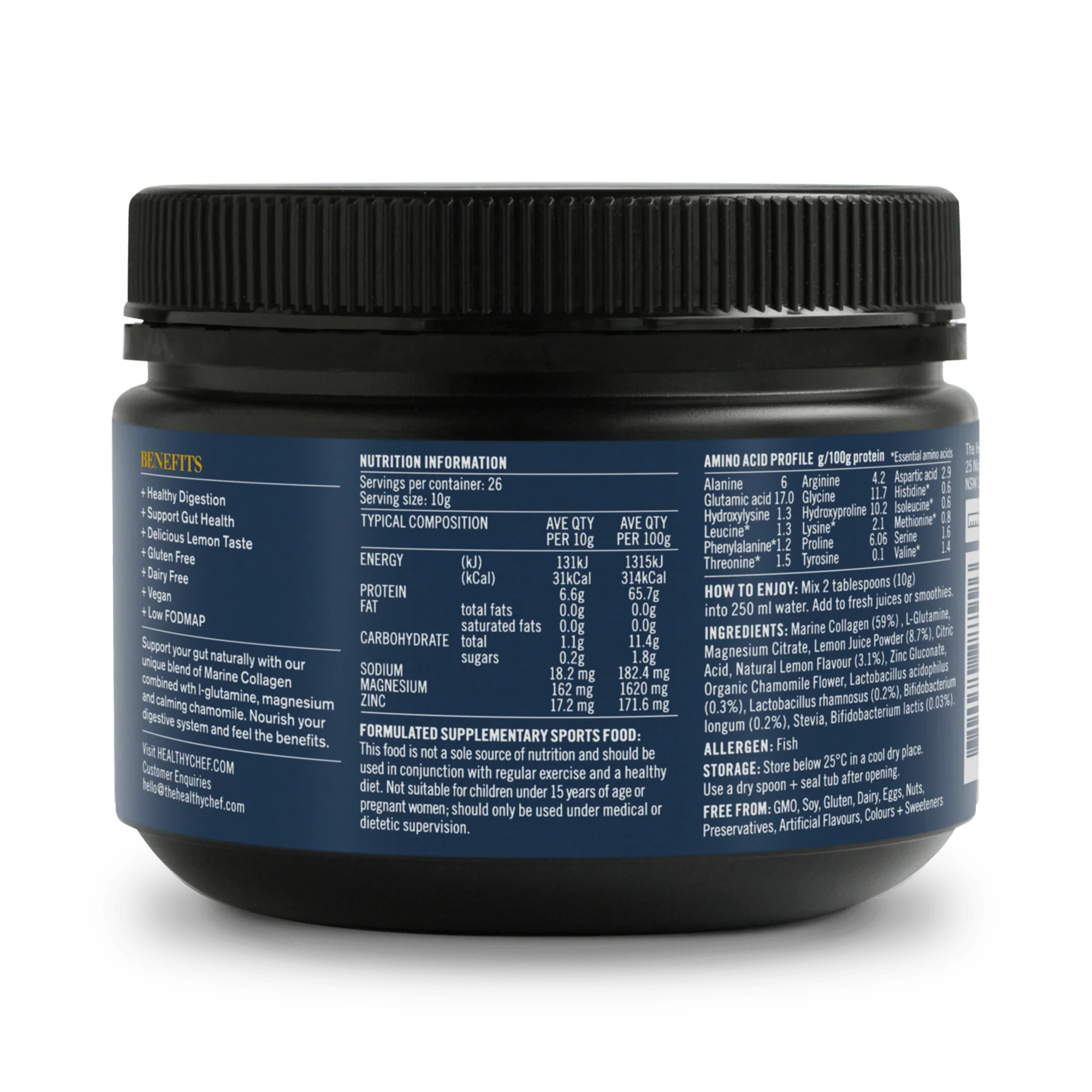 Gut Collagen - 260g Supplement Powders The Healthy Chef