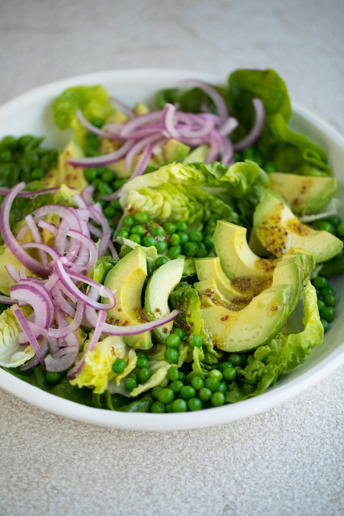 Green Peas With Leaves + Avocado