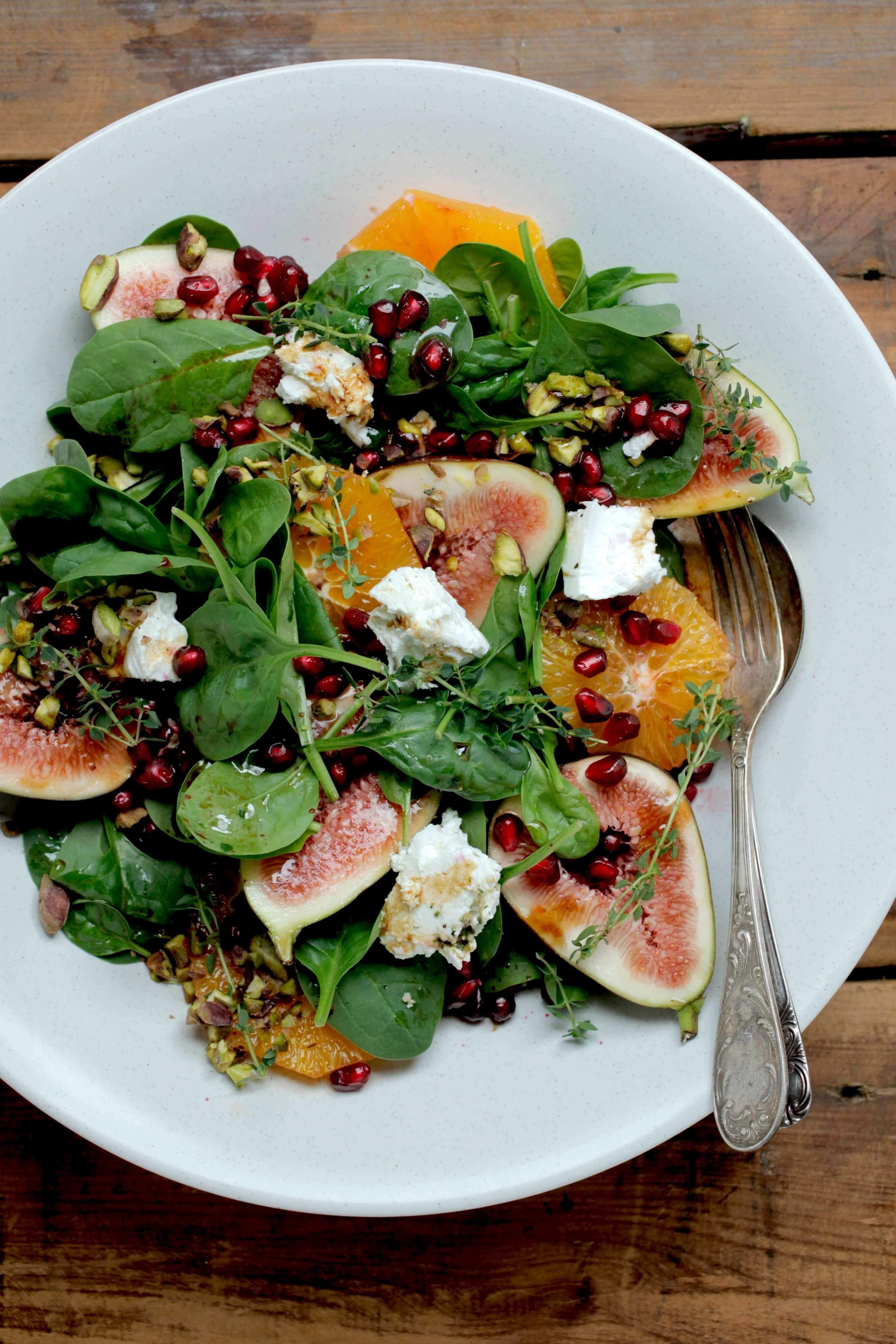 Beauty Boosting Vitality Salad w/ Figs + Pomegranate