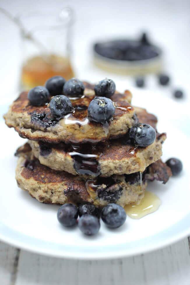 Blueberry, Chia + Banana Pancakes
