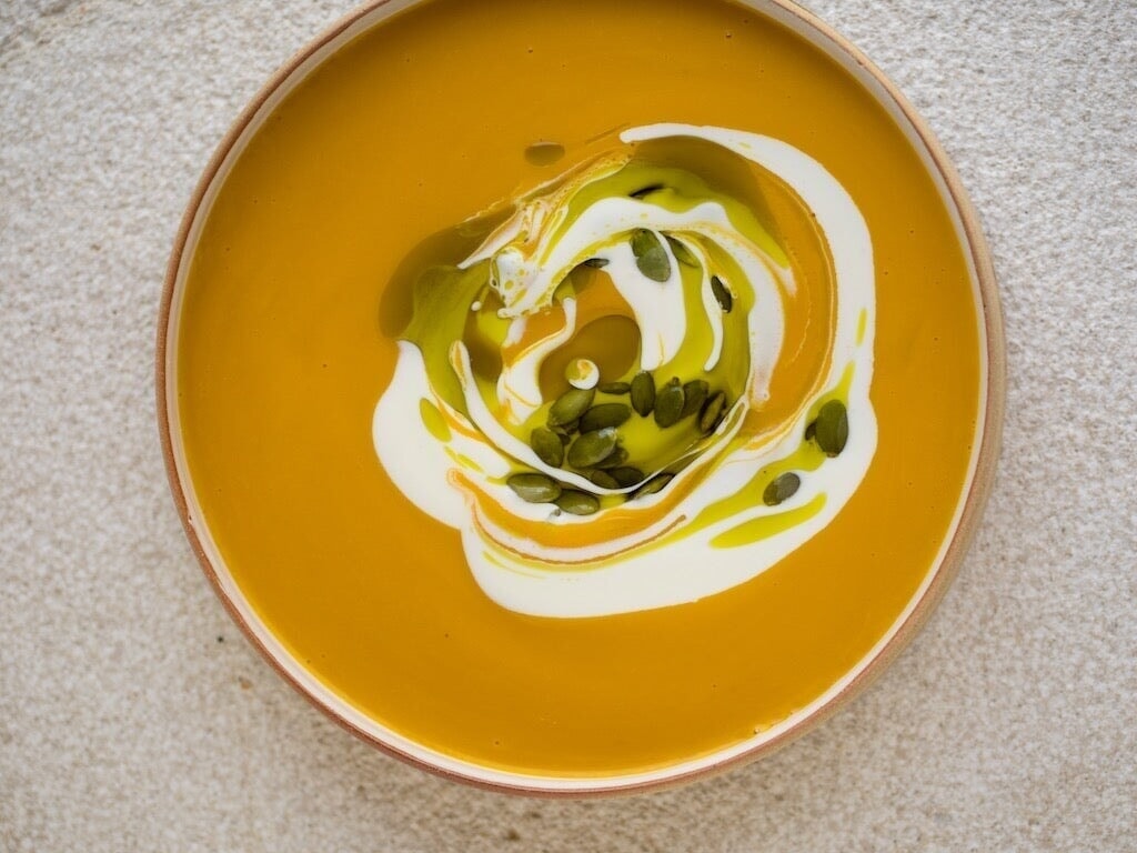 Detox Pumpkin Soup w/ Cashew Cream