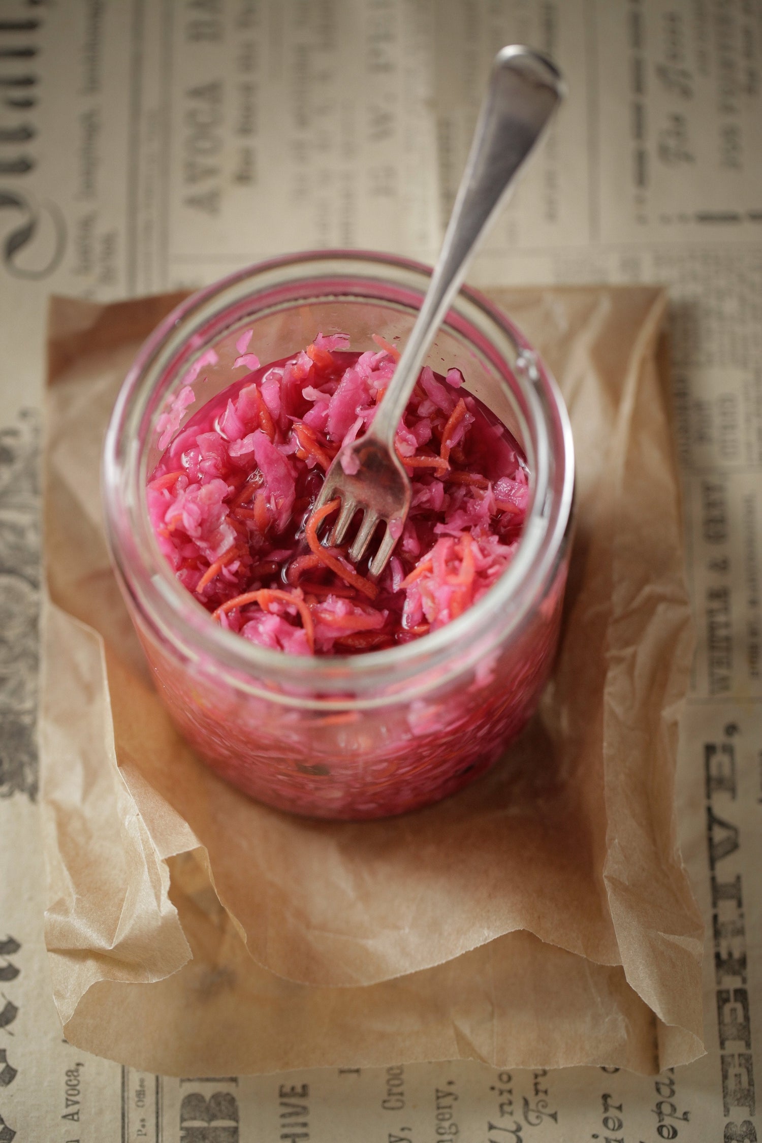 PURPLE SAUERKRAUT WITH RASPBERRY + THYME