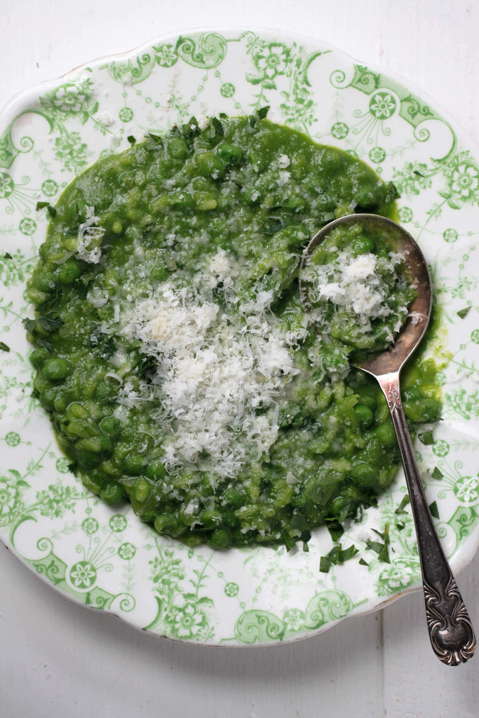 Green Pea + Spinach Risotto