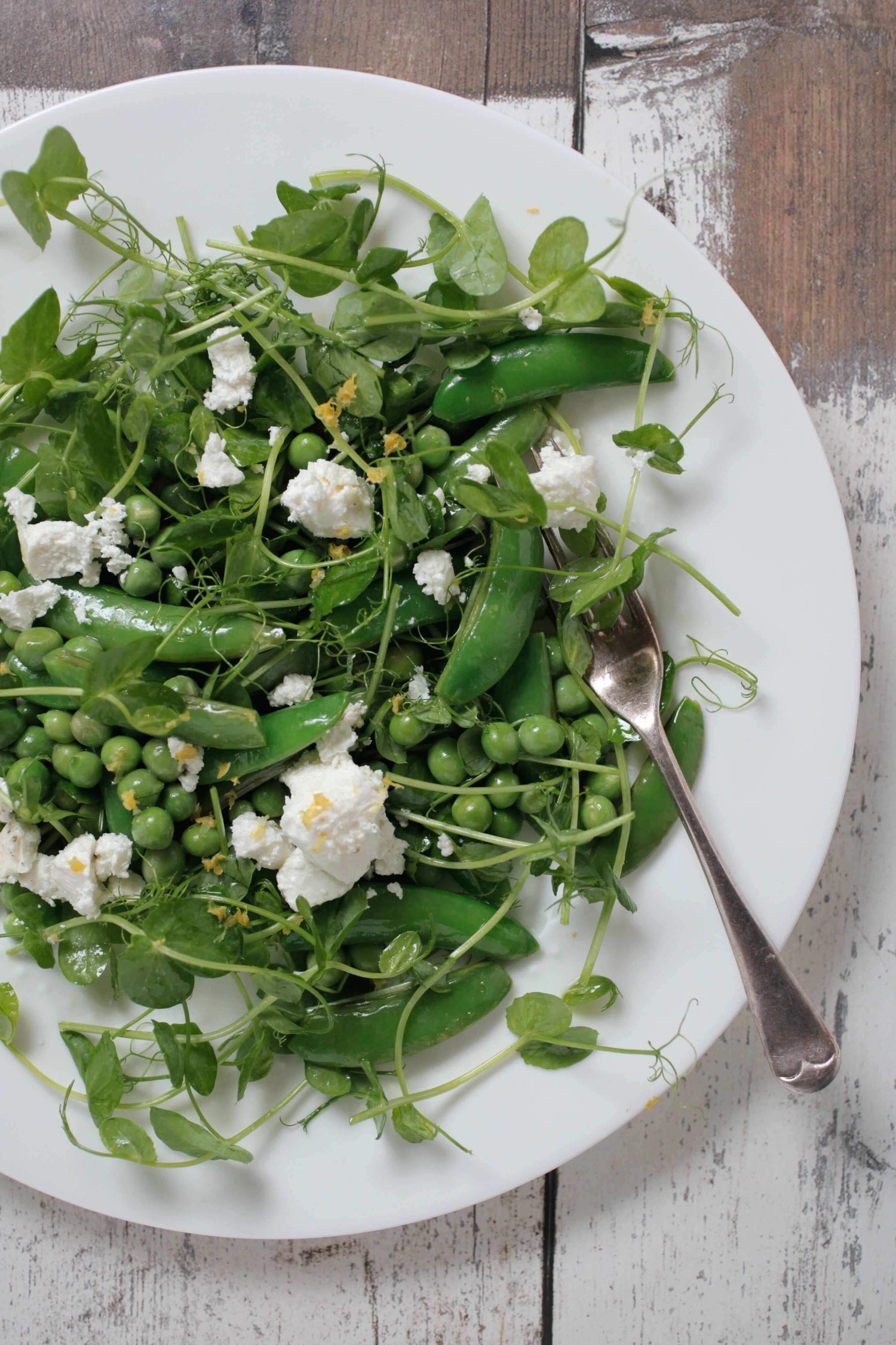 Green Garden Salad With Persian Feta + Lemon Scented Dressing