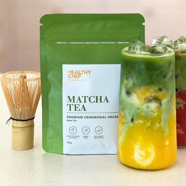 Iced Mango Matcha Latte