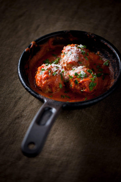 Meatballs In Smashed Tomato Sauce