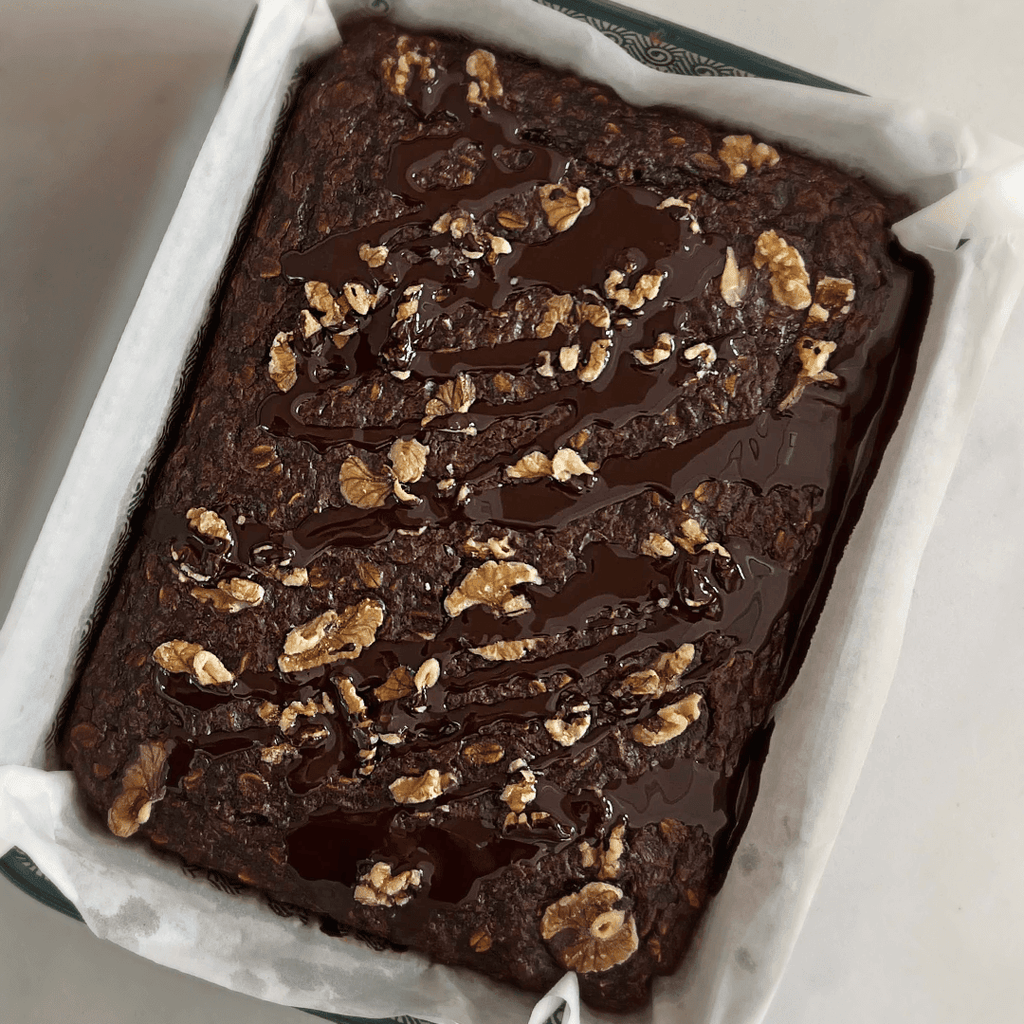 CHOCOLATE PROTEIN BAKED OATS