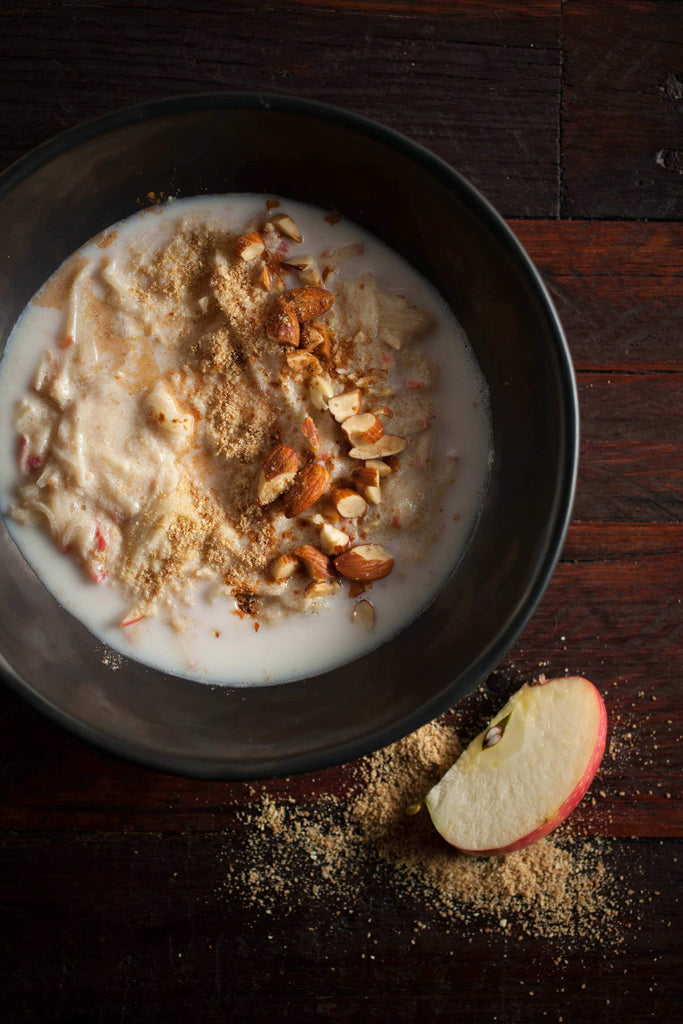 Gluten Free Paleo Porridge with Apple + Cinnamon