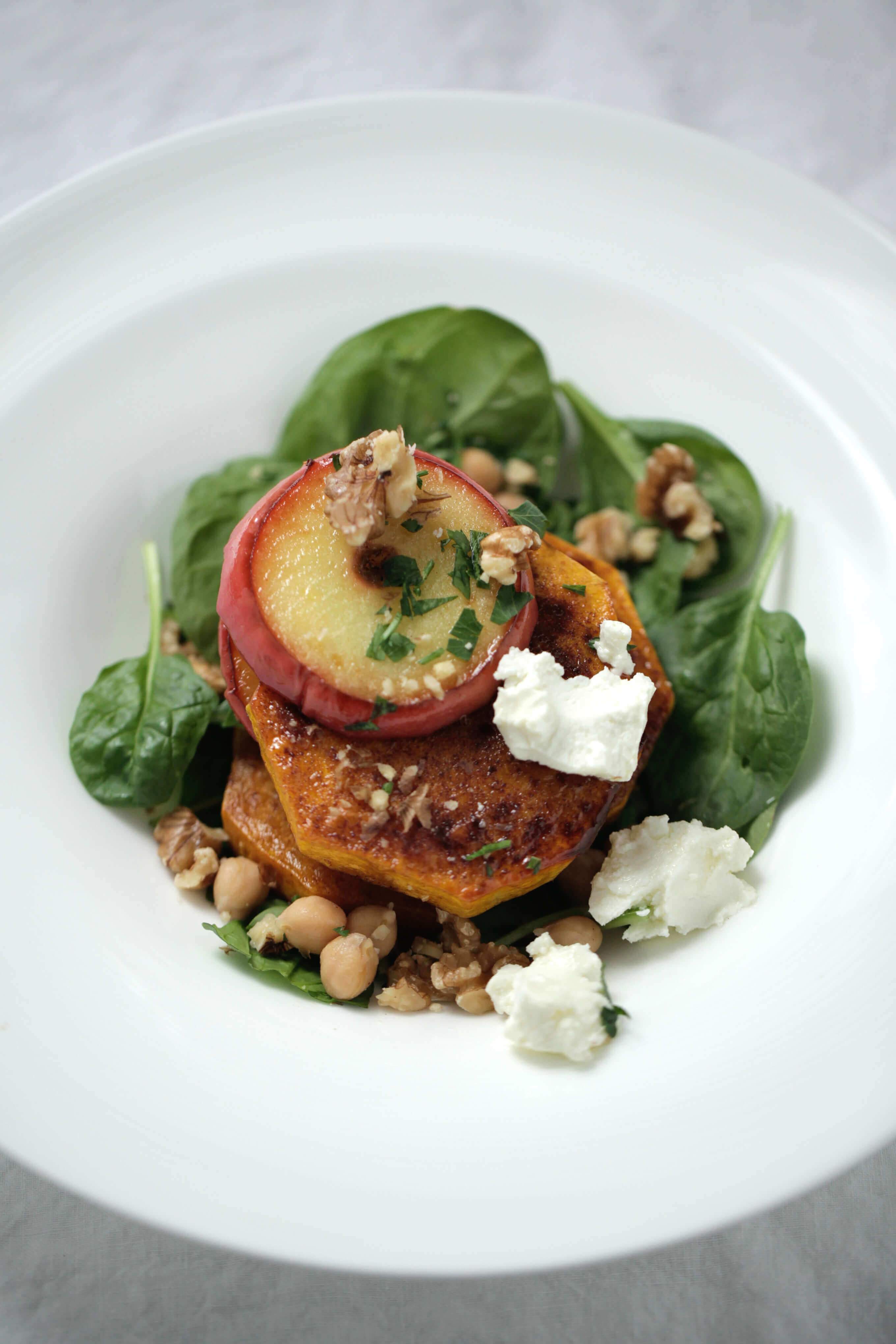 Warm Roasted Pumpkin + Apple Salad