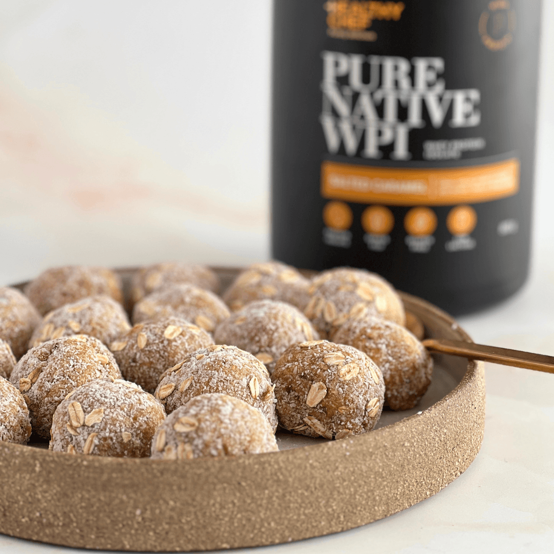Salted Caramel Peanut Butter Protein Balls