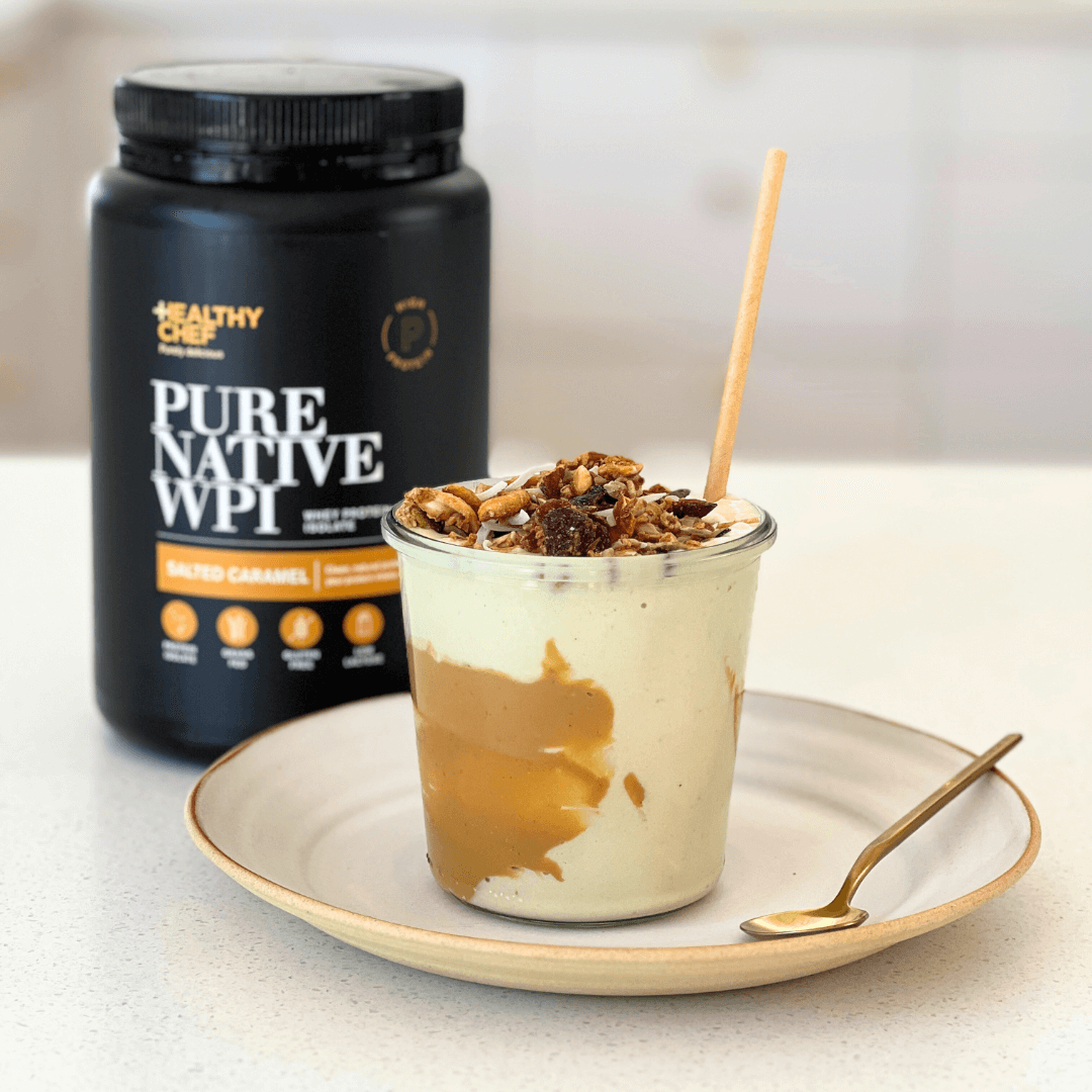 4 Ingredient Salted Caramel Protein Smoothie