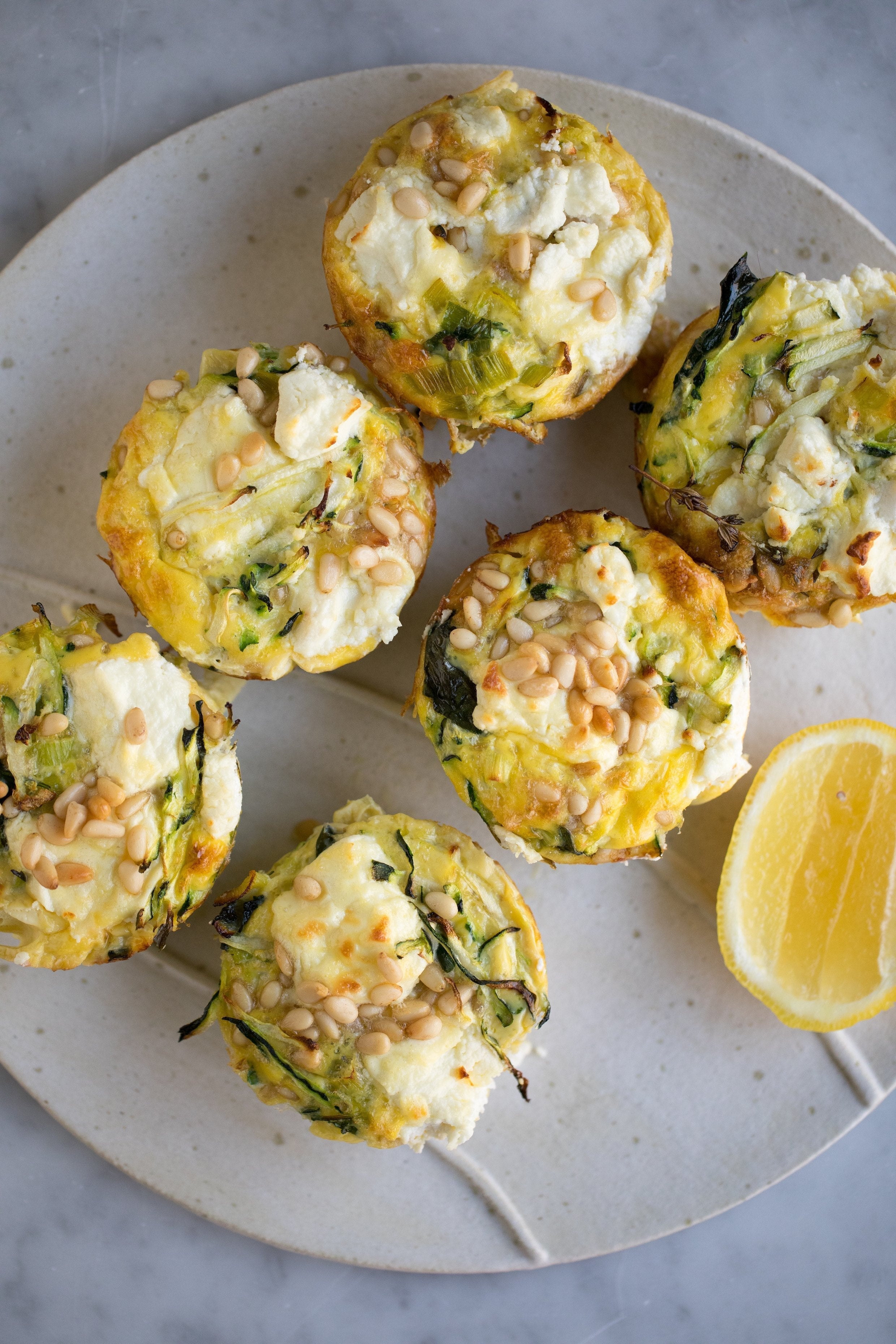 Zucchini, Kale + Feta Muffins