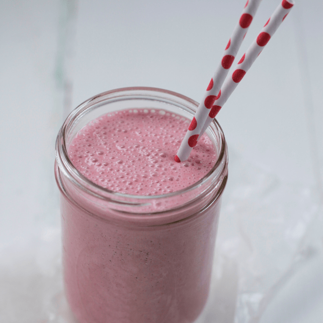 Iced Strawberry Cashew Milk