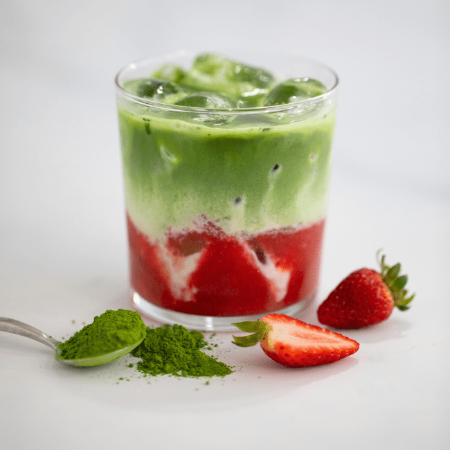 Iced Strawberry Matcha Latte