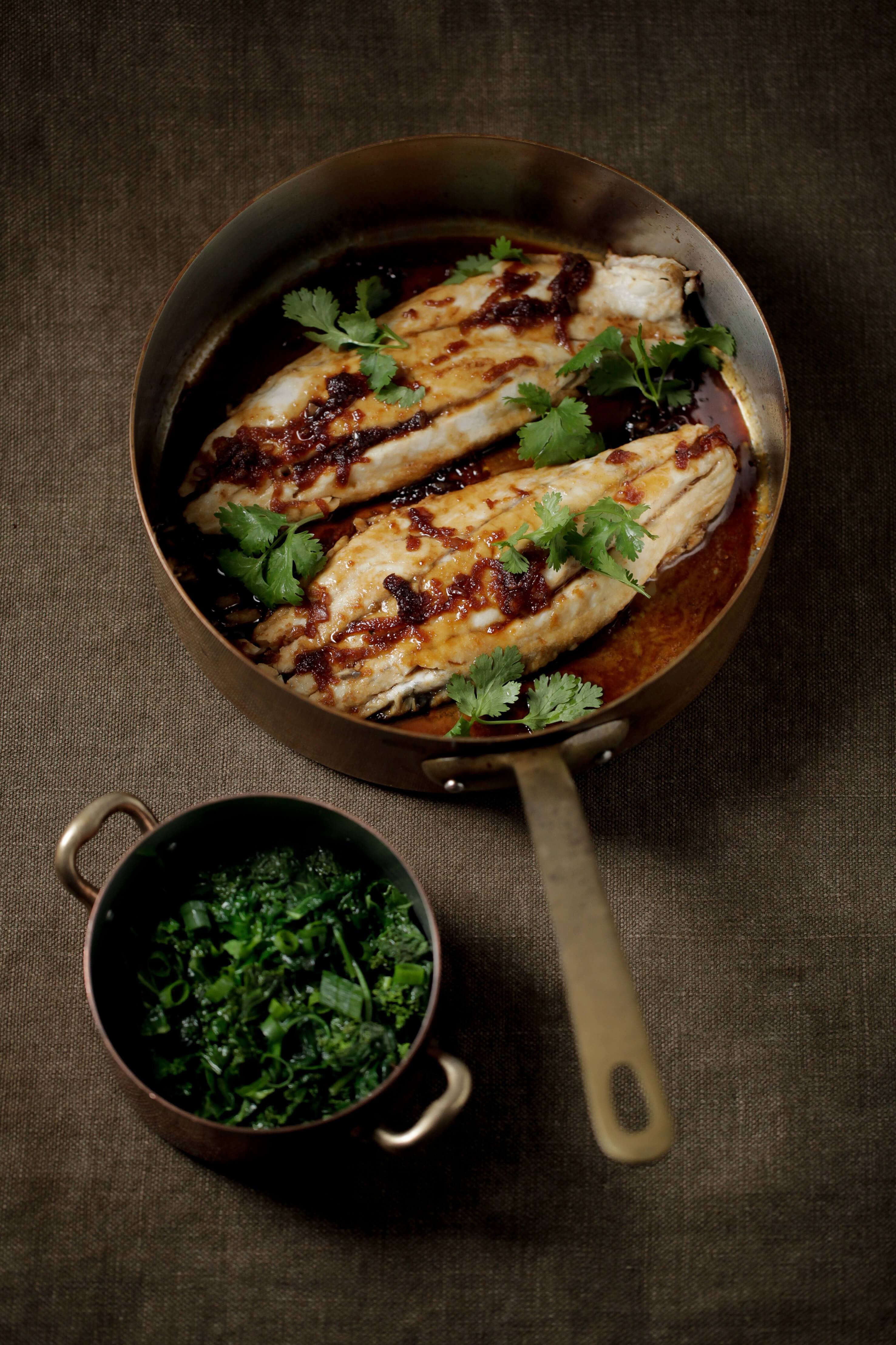 Wild Caught Snapper with Wilted Greens