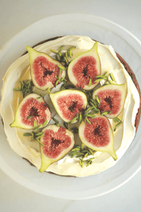 CARROT CAKE WITH FIGS + PISTACHIO