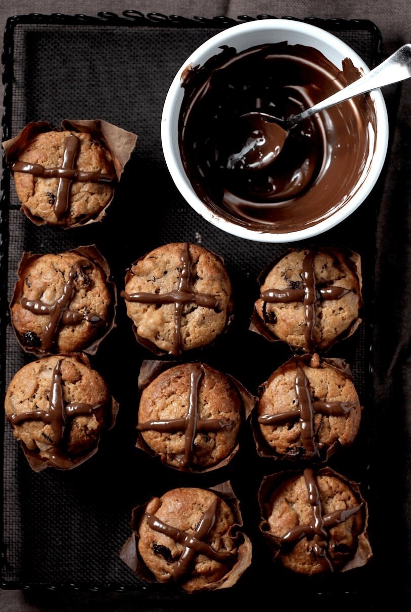 Healthy Hot Cross Muffins