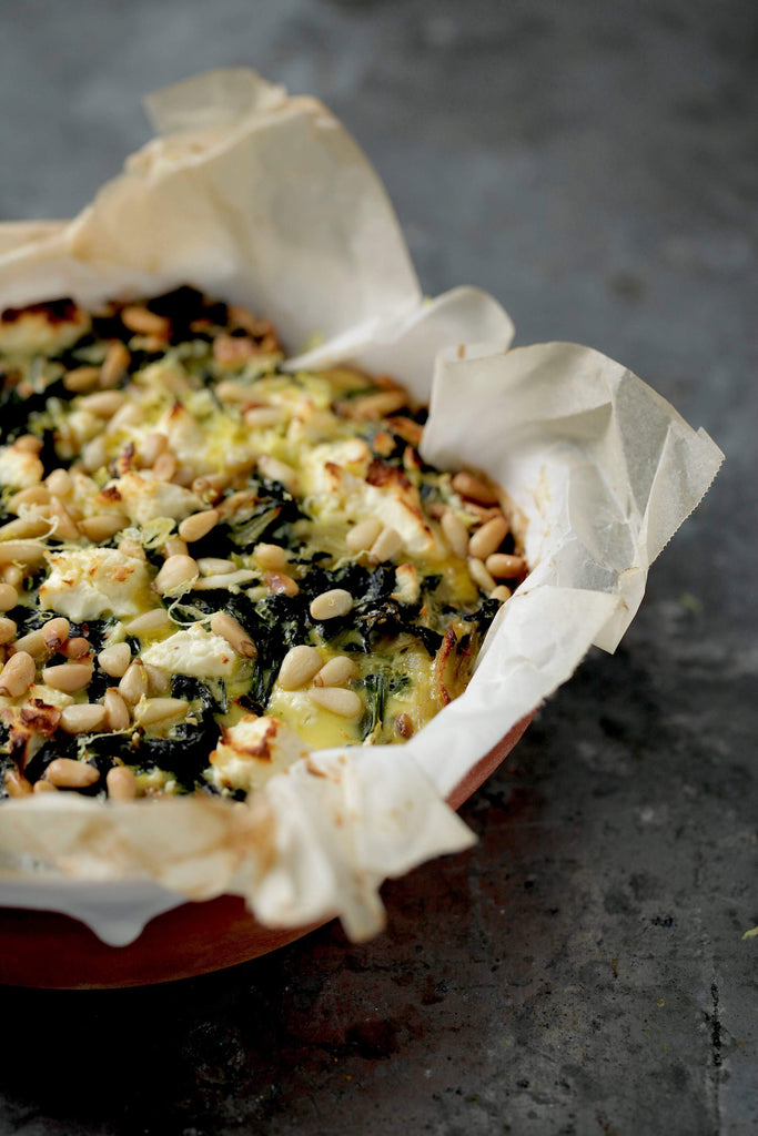 Kale, Spinach + Feta  Pie