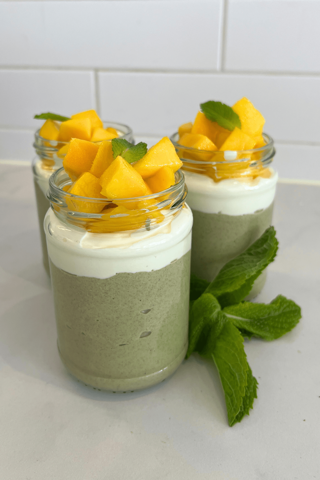 Mango Matcha Chia Pudding