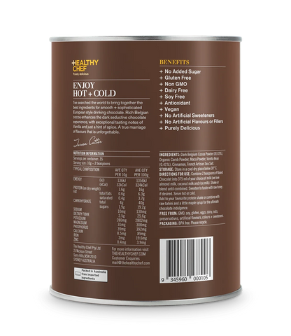 Naked Chocolat Dark - 350g Functional Drinks &amp; Broths The Healthy Chef 