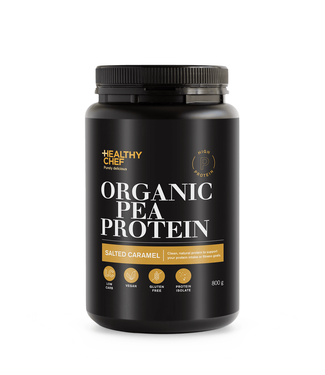 Organic Pea Protein Salted Caramel Supplement Powders The Healthy Chef 