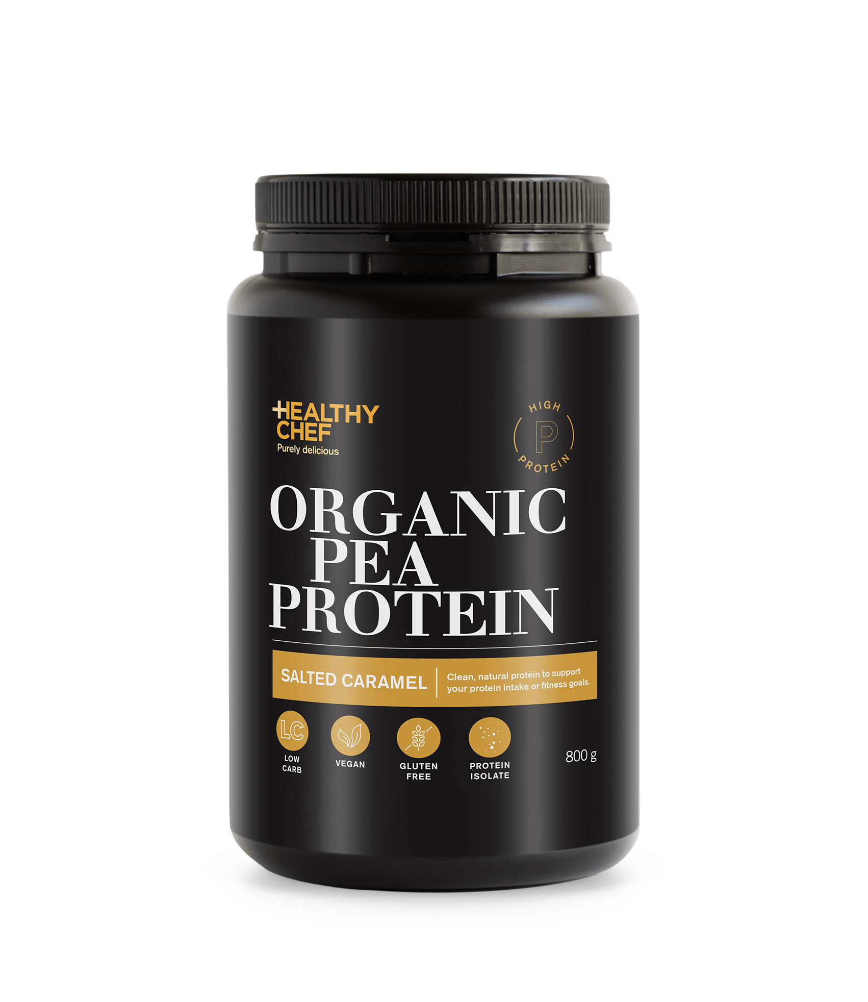 Organic Pea Protein Salted Caramel Supplement Powders The Healthy Chef 