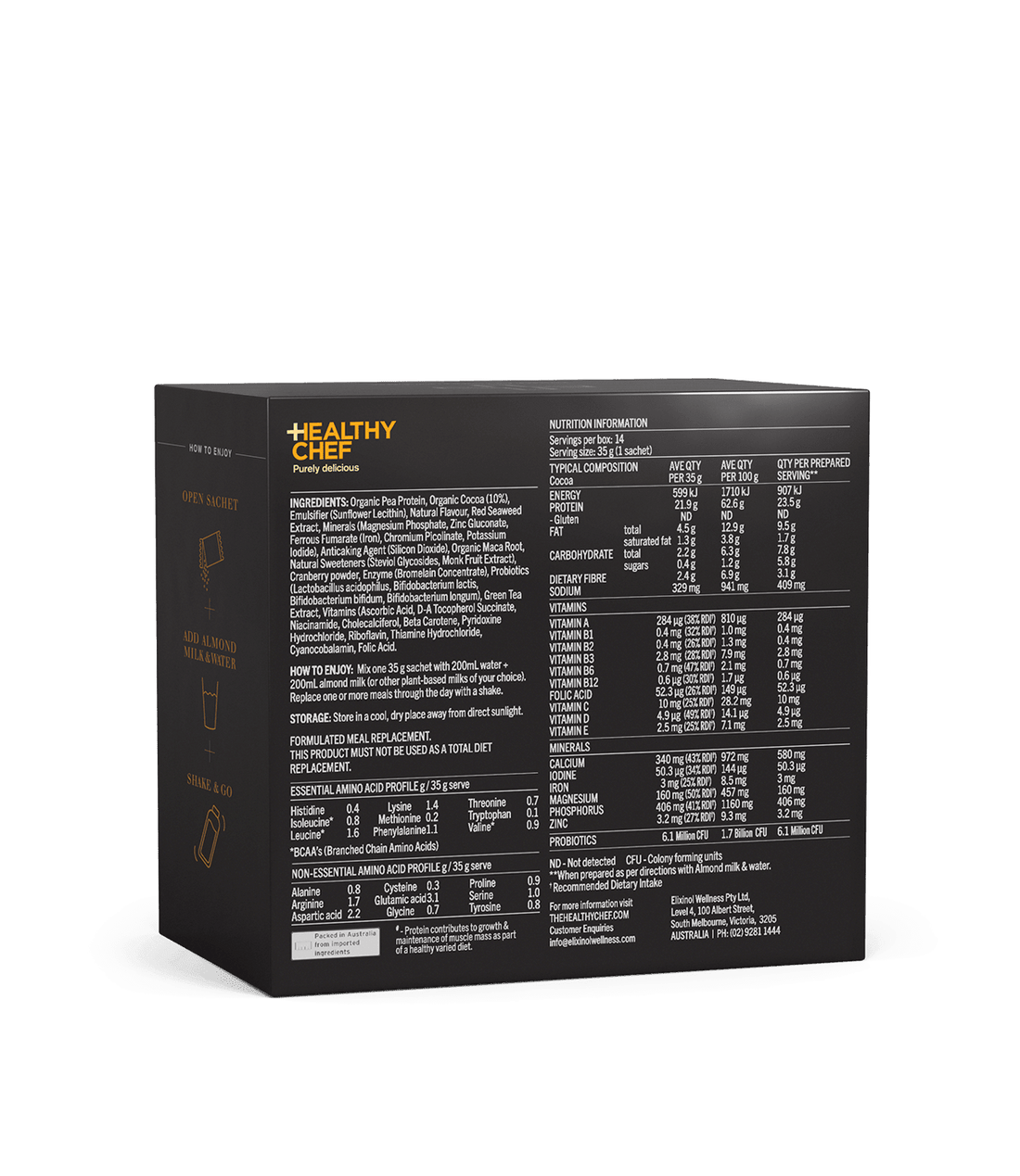 Body Shaping Shake Cocoa Supplement Powders The Healthy Chef 