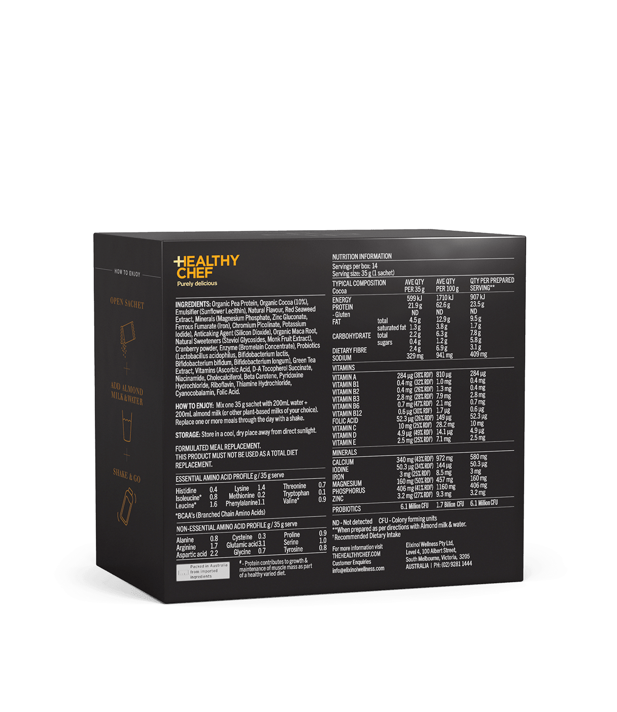 Body Shaping Shake Cocoa Supplement Powders The Healthy Chef 