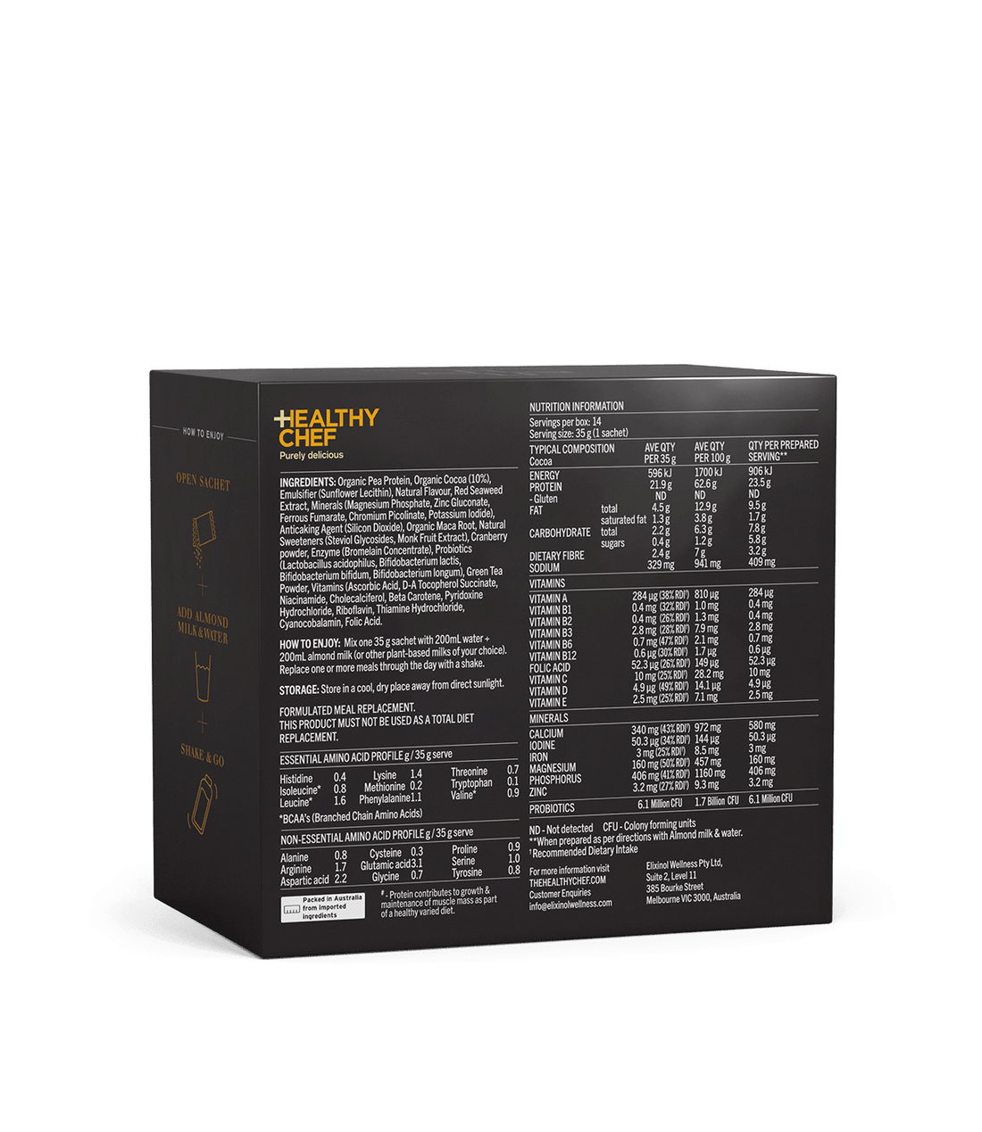 Body Shaping Shake Cocoa Supplement Powders The Healthy Chef 