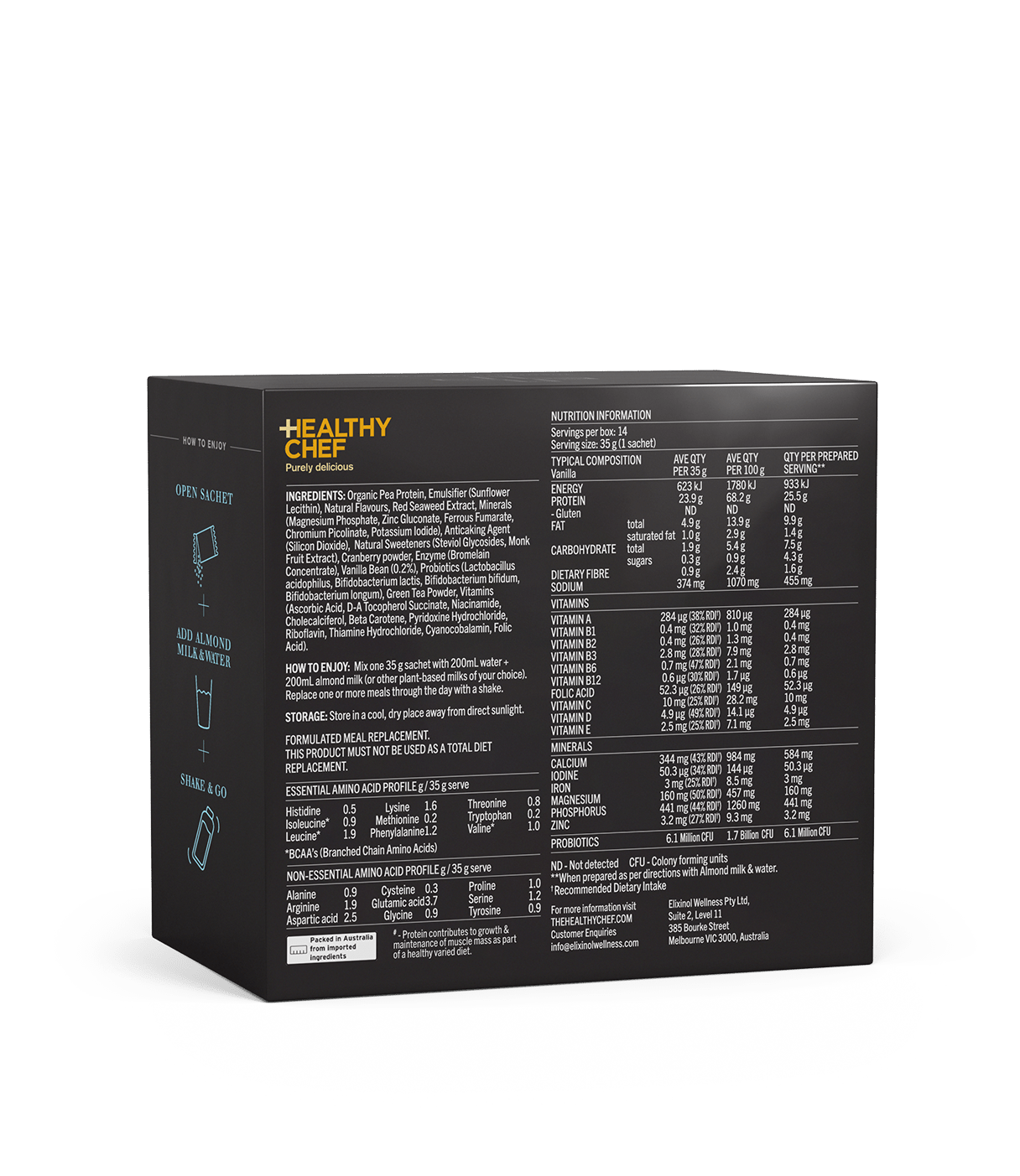 Body Shaping Shake Vanilla Supplement Powders The Healthy Chef 