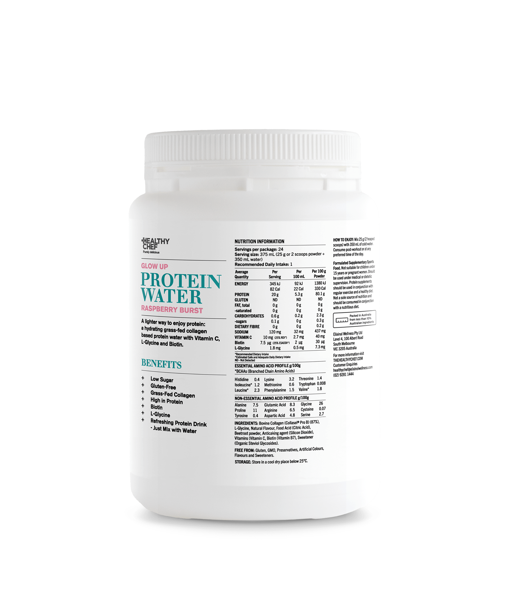 Protein Water - Glow Up The Healthy Chef 