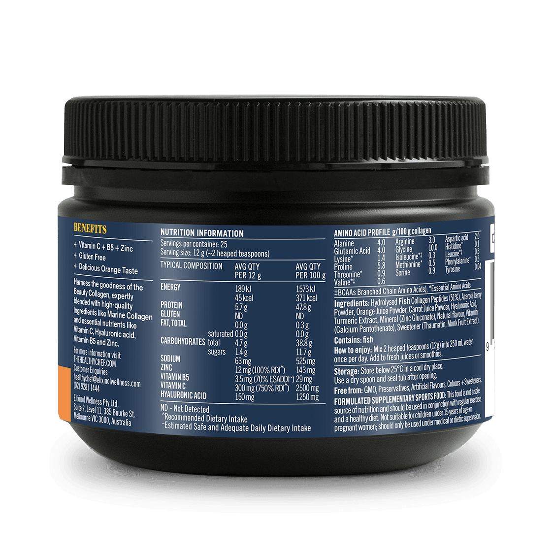 Beauty Collagen - 300g Supplement Powders The Healthy Chef 