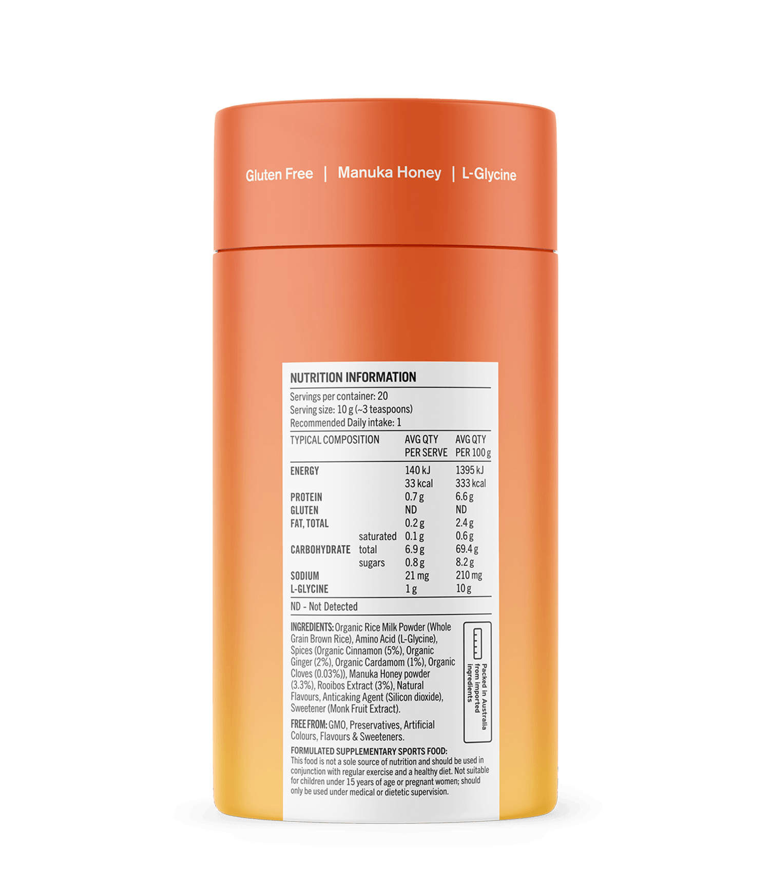 Chai Latte - 200g Functional Drinks &amp; Broths The Healthy Chef 