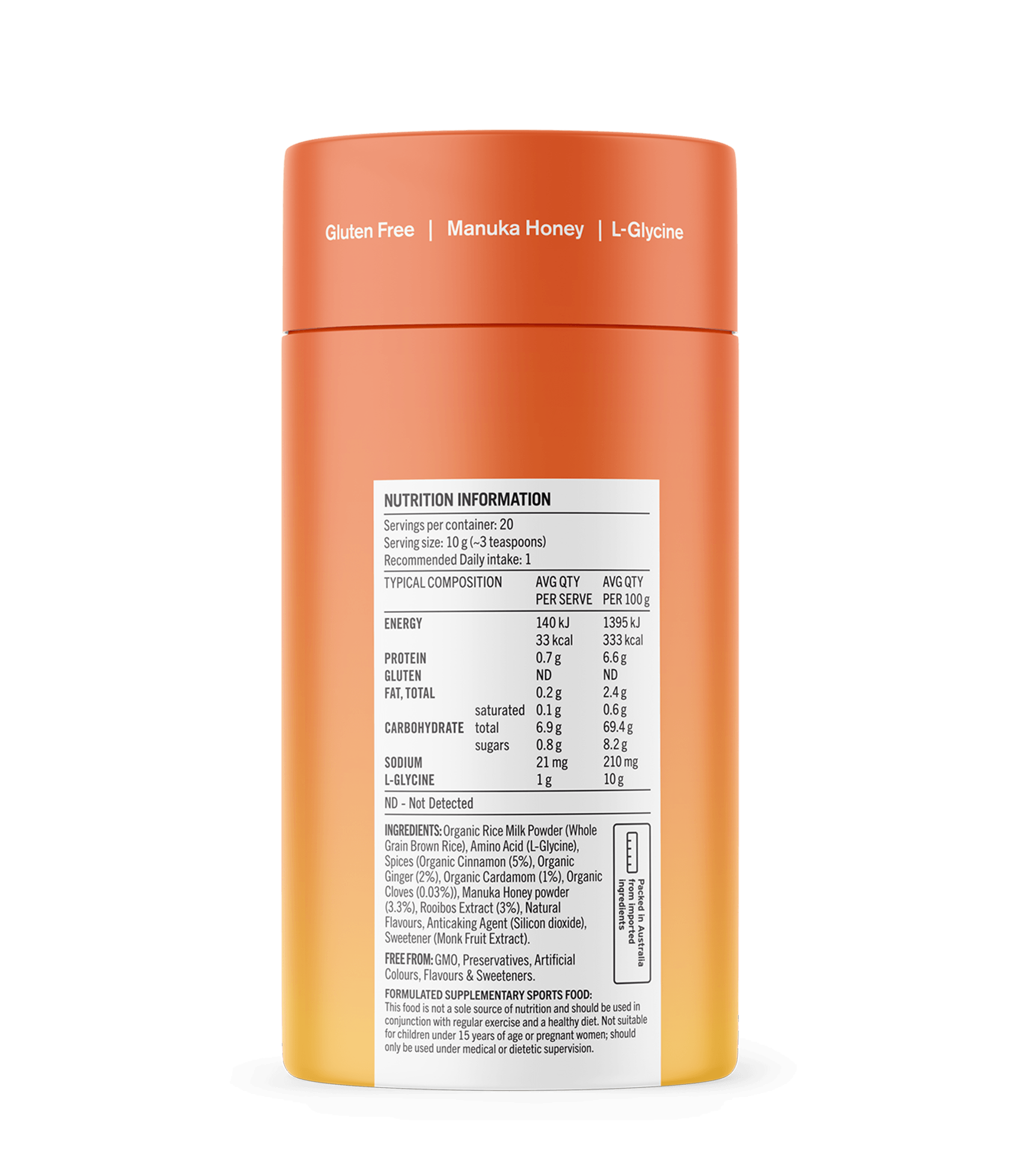 Chai Latte - 200g Functional Drinks &amp; Broths The Healthy Chef 