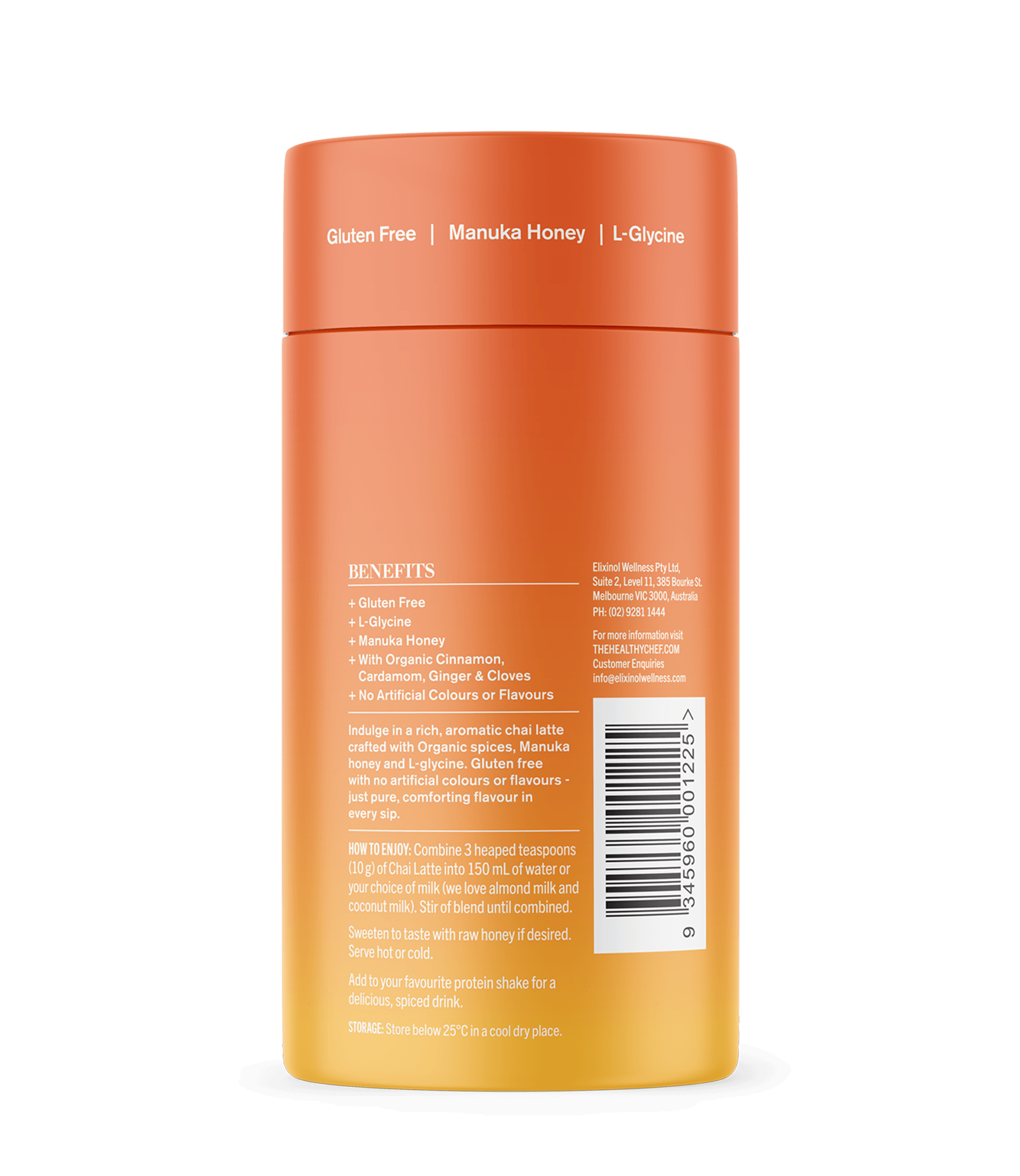 Chai Latte - 200g Functional Drinks &amp; Broths The Healthy Chef 