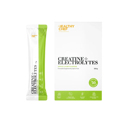 Creatine + Electrolytes Green Apple + Kiwi - 30 x 7g Sachets Supplement Powders The Healthy Chef 