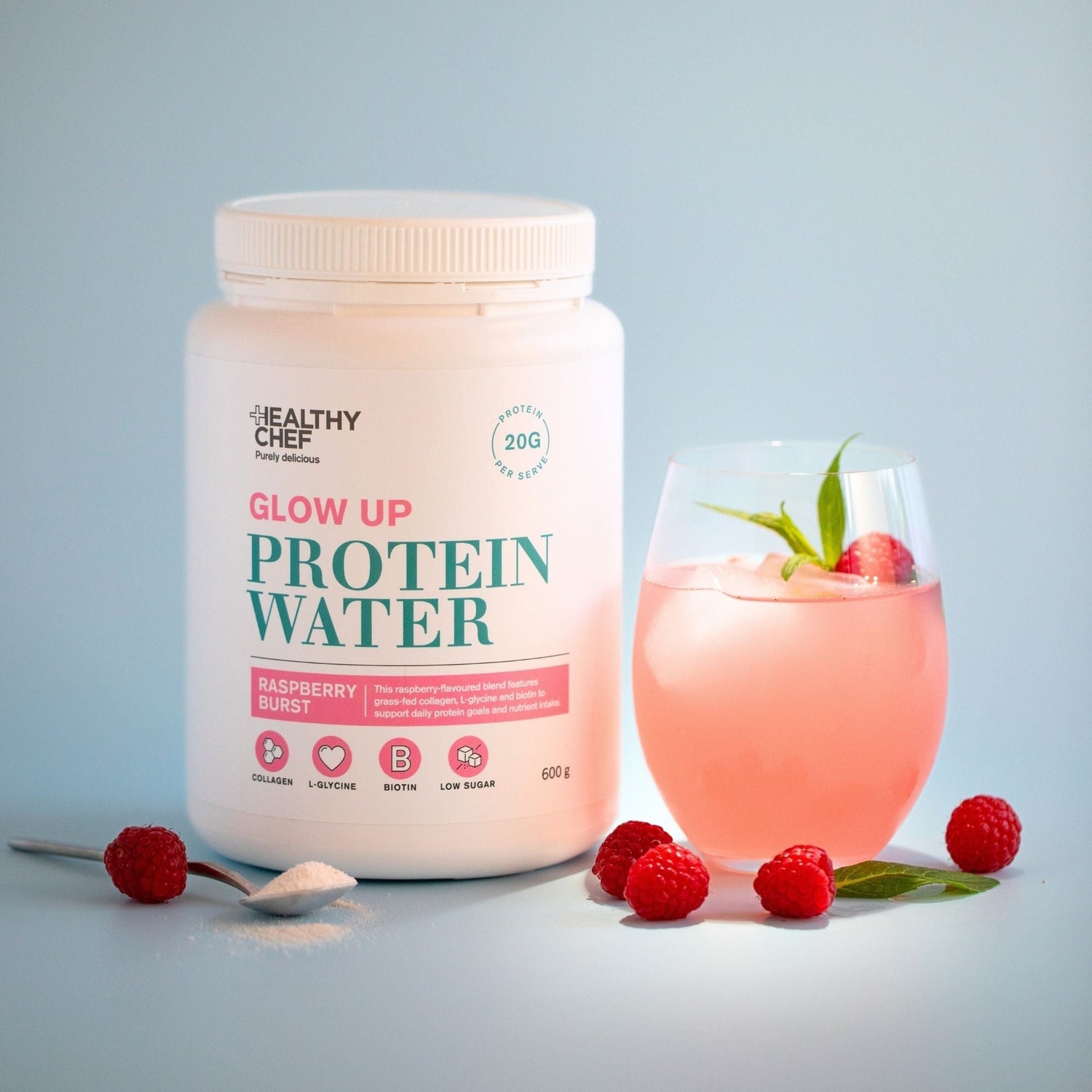 Protein Water - Glow Up The Healthy Chef 