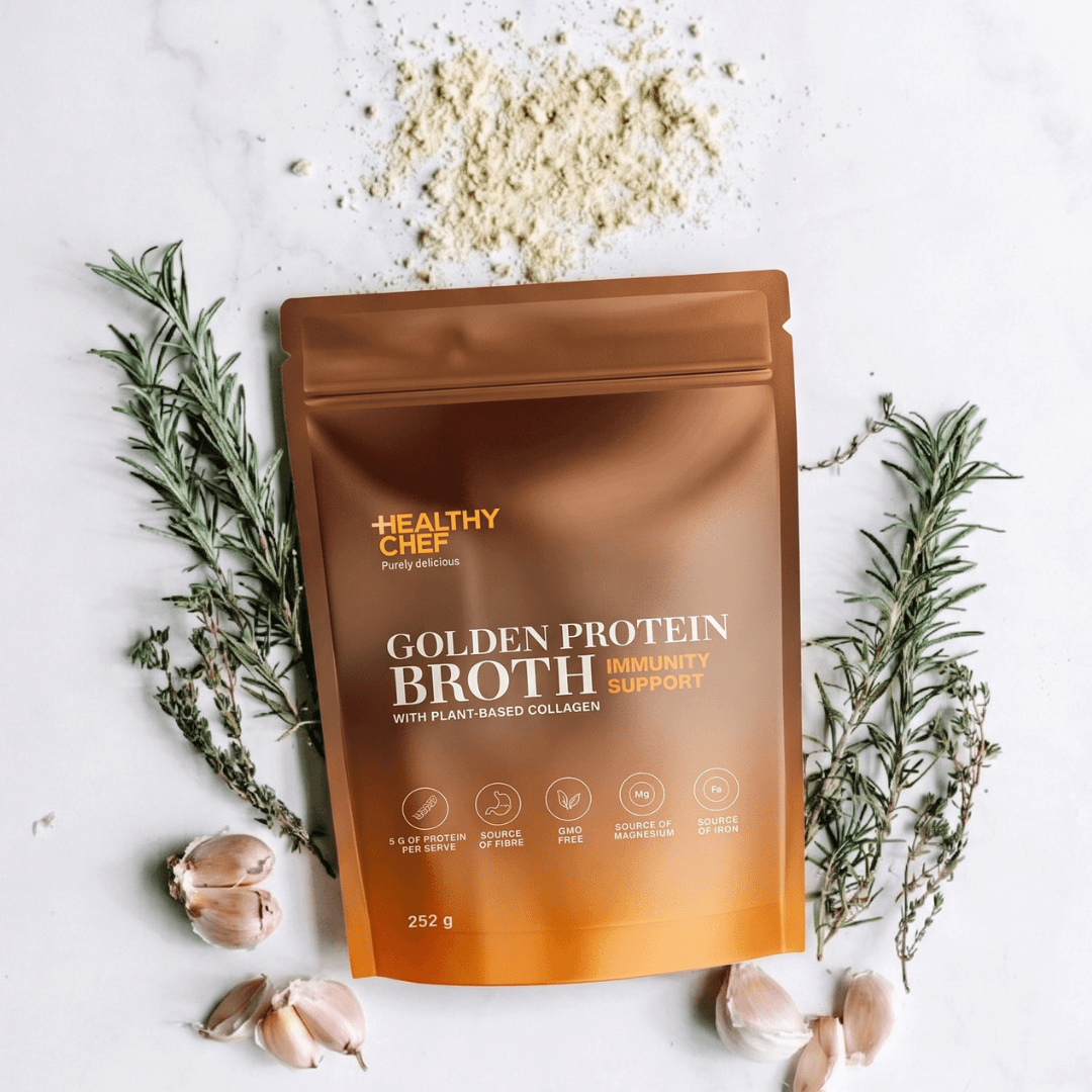 Golden Protein Broth - 252g Functional Drinks &amp; Broths The Healthy Chef 