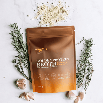 Golden Protein Broth - 252g Functional Drinks &amp; Broths The Healthy Chef 
