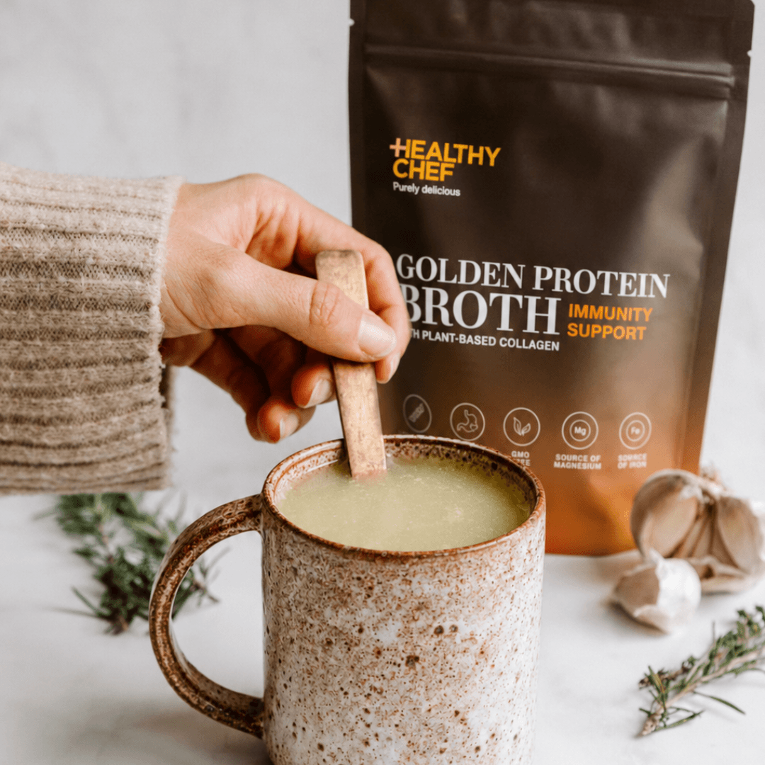 Golden Protein Broth - 252g Functional Drinks &amp; Broths The Healthy Chef 