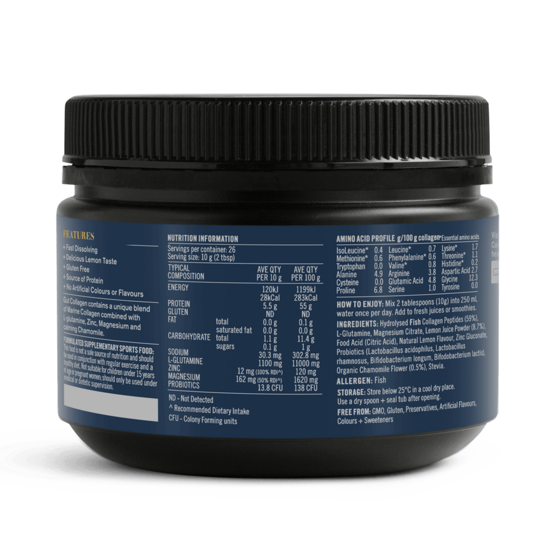 Gut Collagen Supplement Powders The Healthy Chef 