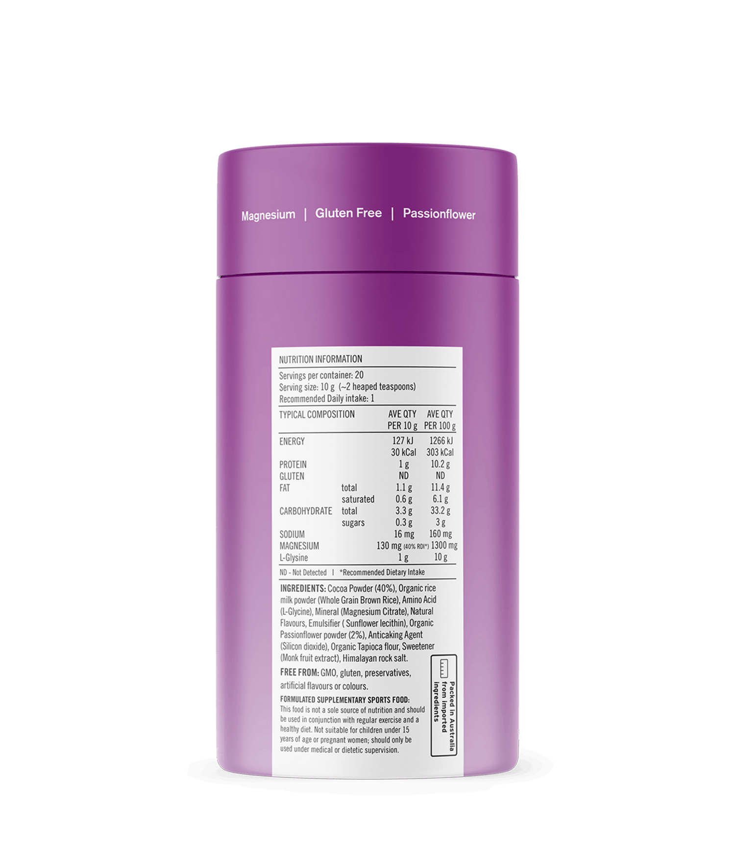 Just Relax Hot Chocolate - 200g Functional Drinks &amp; Broths The Healthy Chef 