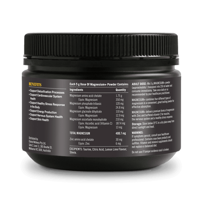 Magnesium+ - 500g Supplement Powders The Healthy Chef 