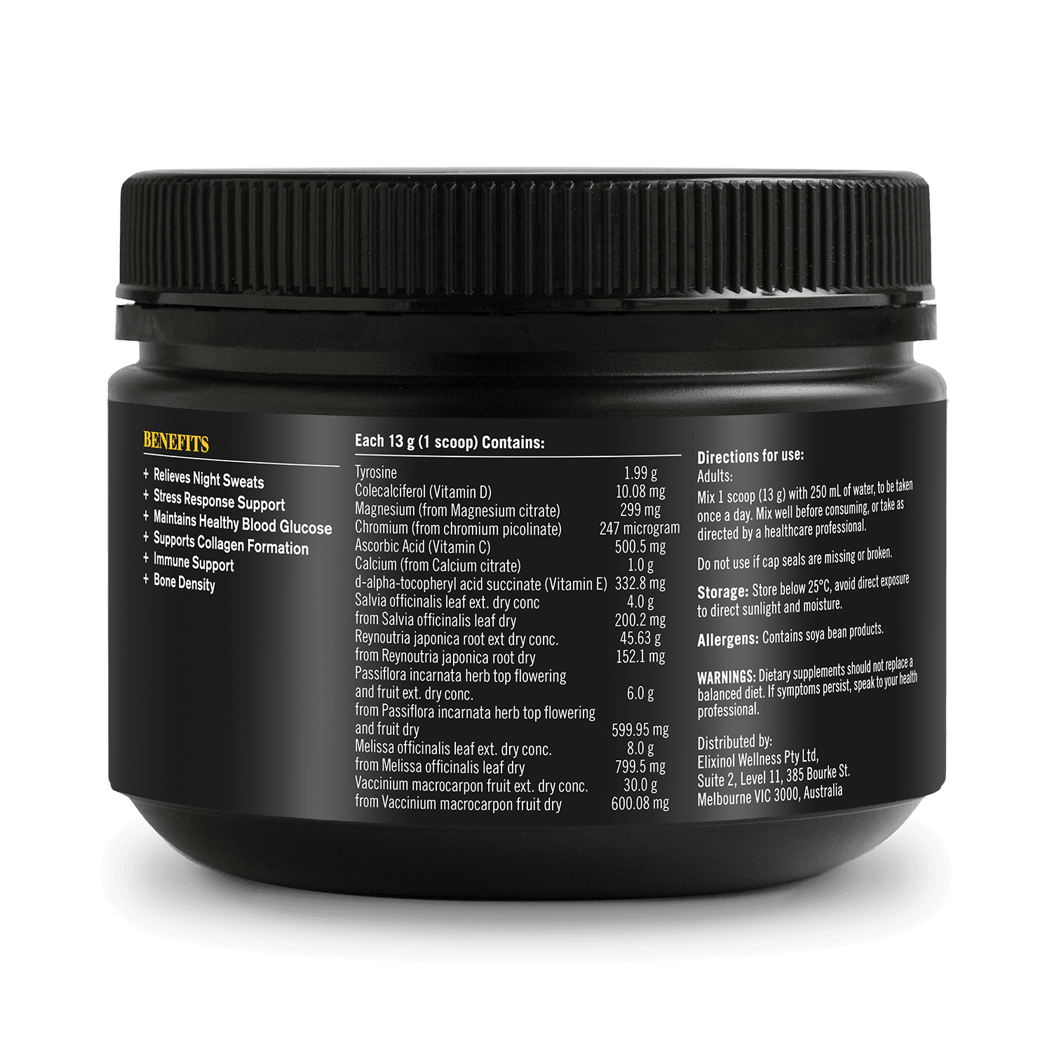Menopause+ - 390g Supplement Powders The Healthy Chef 