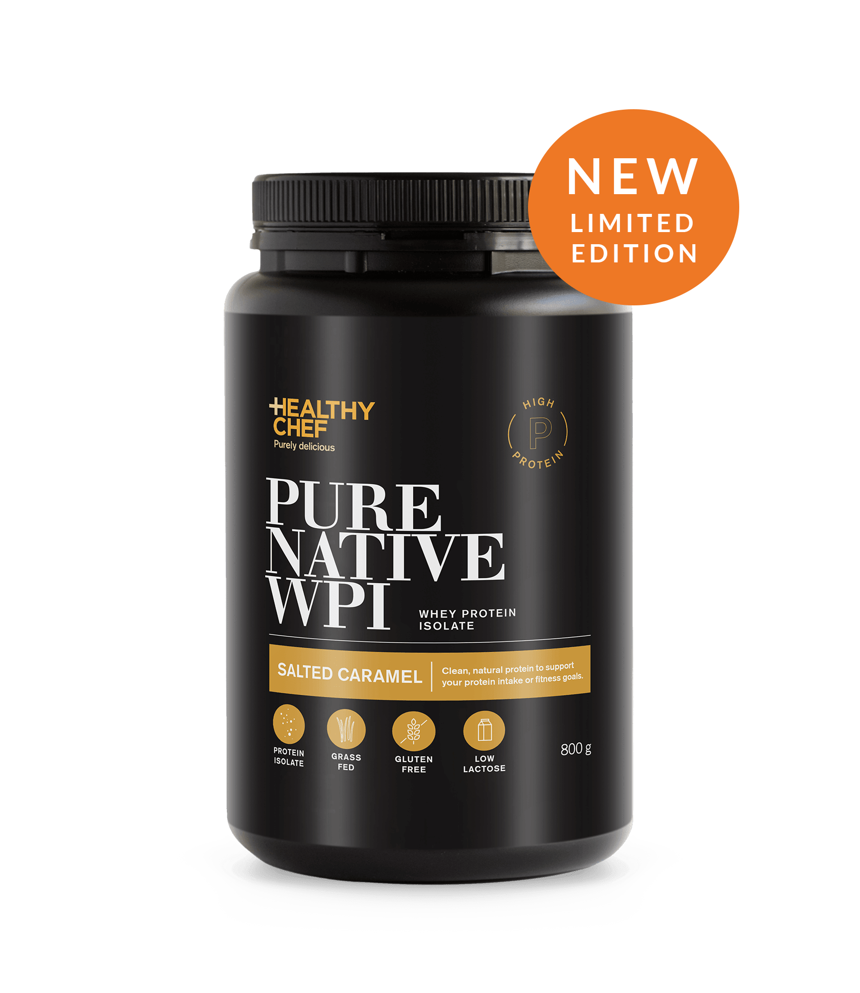 Whey Protein Isolate Salted Caramel Supplement Powders The Healthy Chef 